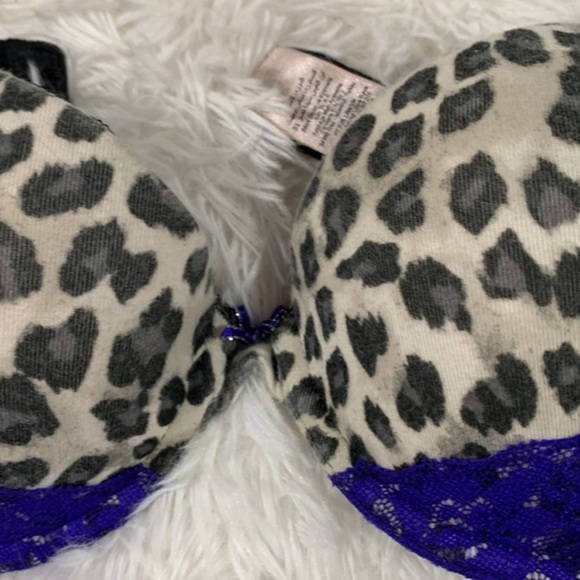La SENZA Cheetah Print & Purple Lace Bra 32C - Picture 3 of 7